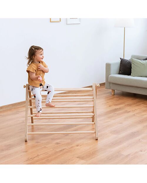 Ette Tete Wooden Sipitri Triangle - Natural - Perfect for Babies Beginning to Stand Montessori Toys