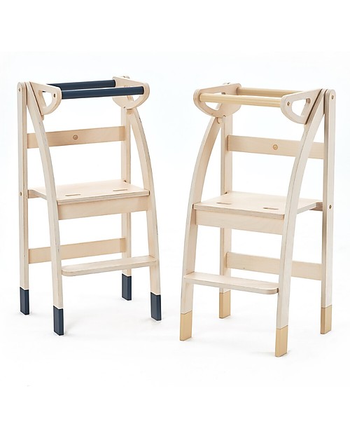 Ettomio Foldable Montessori Learning Tower "La Taue 2", Beige - Can be folded with one hand and grows with your child!! Montessori Towers