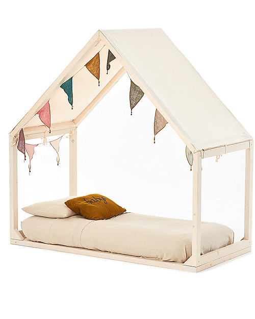 Ettomio House-shaped Montessori Aande bed - 160x80 cm- 100% Made in Italy Montessori Beds
