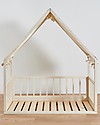 Ettomio House-shaped Montessori bed "Ninonino" with Futon Mattress - 120x60 cm Montessori Beds