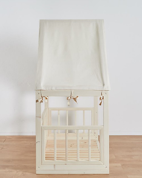 Ettomio House-shaped Montessori bed "Ninonino" with Futon Mattress - 120x60 cm Montessori Beds