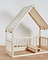 Ettomio House-shaped Montessori bed "Ninonino" with Futon Mattress - 120x60 cm Montessori Beds
