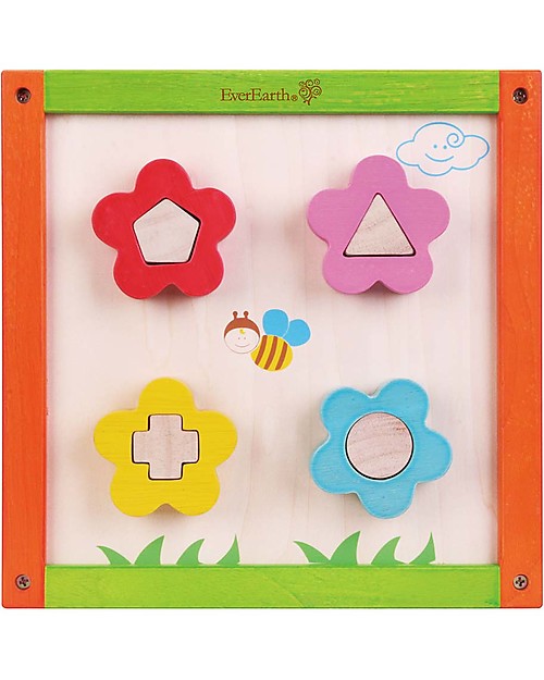 EverEarth 5 in 1 Activity Cube - Hand to Eye Coordination - FSC Certified Wood! Montessori Toys