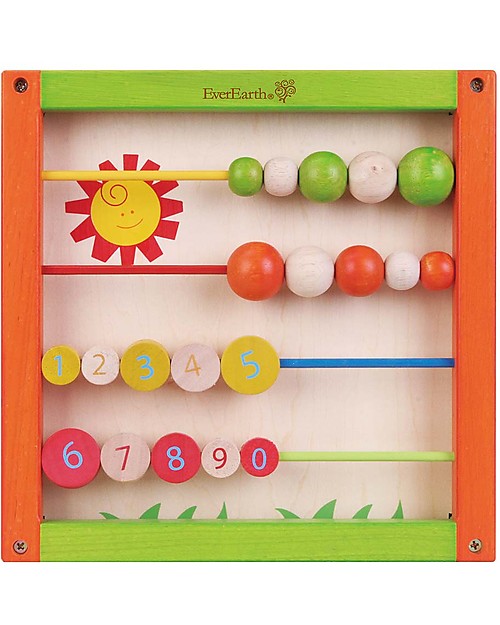 EverEarth 5 in 1 Activity Cube - Hand to Eye Coordination - FSC Certified Wood! Montessori Toys