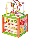 EverEarth 5 in 1 Activity Cube - Hand to Eye Coordination - FSC Certified Wood! Montessori Toys