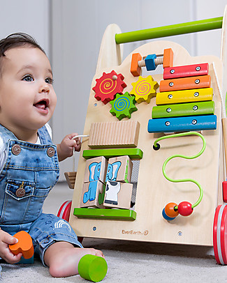 EverEarth Activity walker - To Learn Walking - FSC Certified Wood! Push-Toys