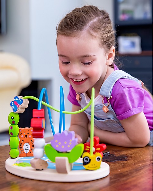 EverEarth Amazon Bead Fun - FSC certified wood! Montessori Toys