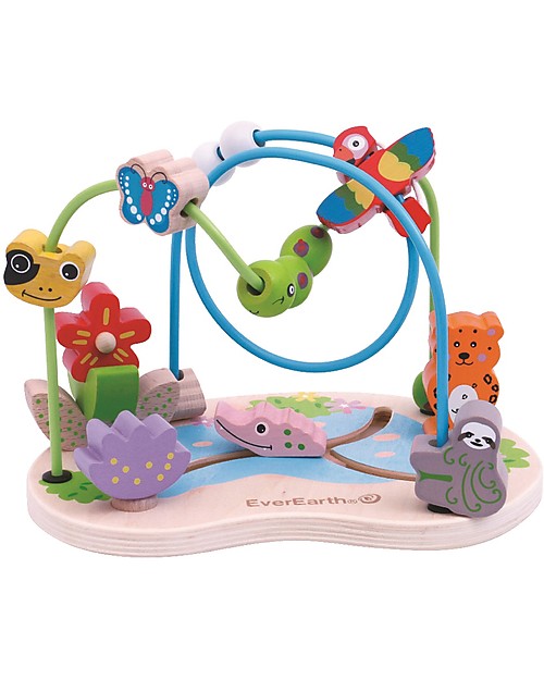 EverEarth Amazon Bead Fun - FSC certified wood! Montessori Toys