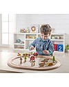 EverEarth Farm Train Set - Motor Skills - High Quality FSC Wood! Wooden Toy Cars, Trains & Trucks
