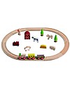 EverEarth Farm Train Set - Motor Skills - High Quality FSC Wood! Wooden Toy Cars, Trains & Trucks