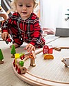 EverEarth Farm Train Set - Motor Skills - High Quality FSC Wood! Wooden Toy Cars, Trains & Trucks