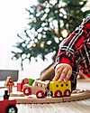 EverEarth Farm Train Set - Motor Skills - High Quality FSC Wood! Wooden Toy Cars, Trains & Trucks