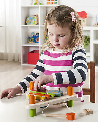 EverEarth Flip Over Triangle Musical Set - FSC certified wood! Wooden Toy Tools