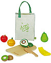 EverEarth Fruit Set with Velcro - Organic Wood Wooden Food