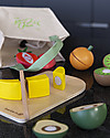 EverEarth Fruit Set with Velcro - Organic Wood Wooden Food