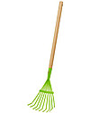EverEarth Garden Leaf Rake - Green - Certified Wood Gardening Toys