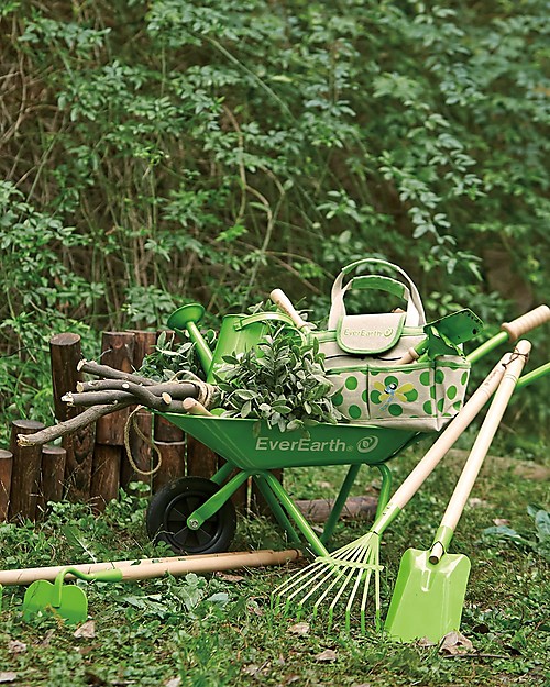 EverEarth Gardening Bag With Tools - 100% Organic Cotton & FSC Certified Beech Gardening Toys