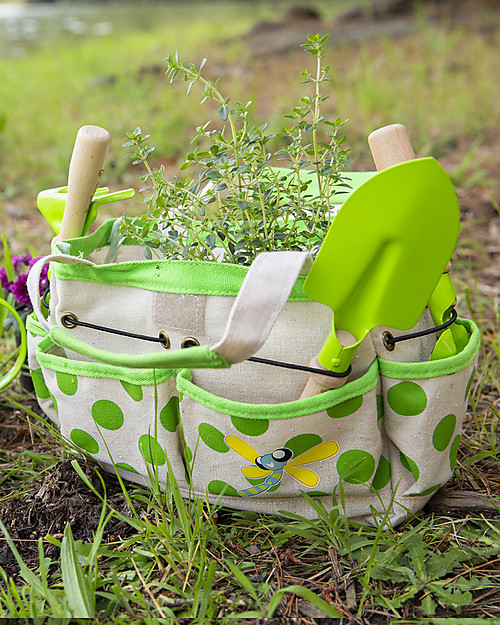 EverEarth Gardening Bag With Tools - 100% Organic Cotton & FSC Certified Beech Gardening Toys