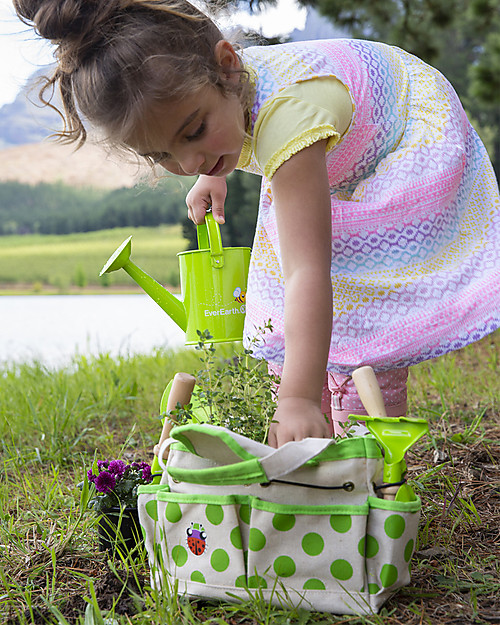EverEarth Gardening Bag With Tools - 100% Organic Cotton & FSC Certified Beech Gardening Toys