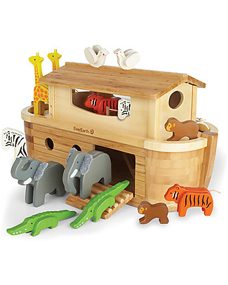 EverEarth Giant Noah's Ark - Hand to Eye Coordination - FSC Certified Wood! Story Making Games