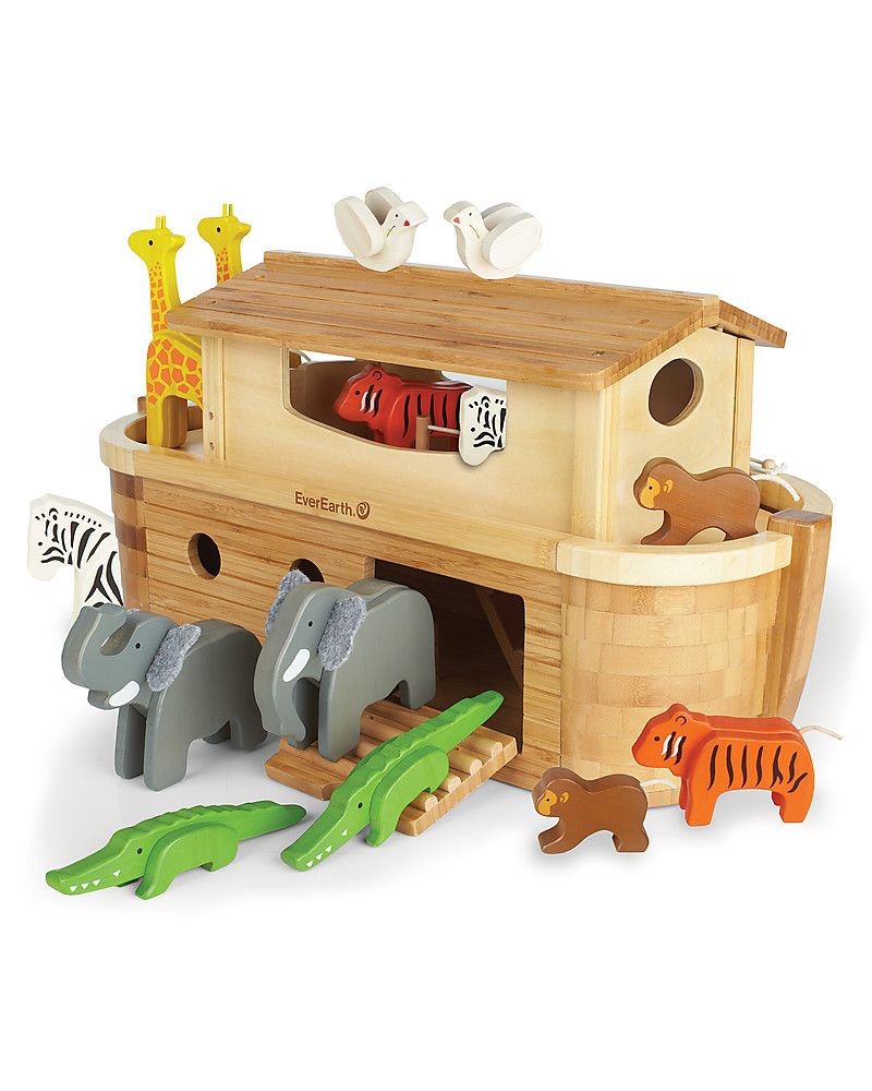 noah's ark wooden playset