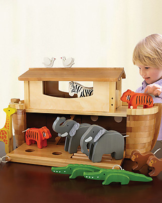 EverEarth Giant Noah's Ark - Hand to Eye Coordination - FSC Certified Wood! Story Making Games