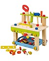 EverEarth Large WorkBench with Tools Toy - Stimulates Manual Skills - FSC Certified Wood! Wooden Toy Tools