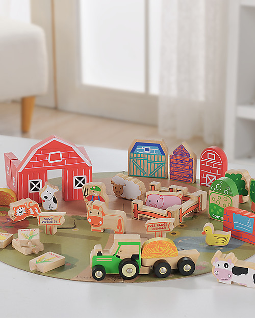 EverEarth Organic Farm Set - FSC Certified Wood! Story Making Games