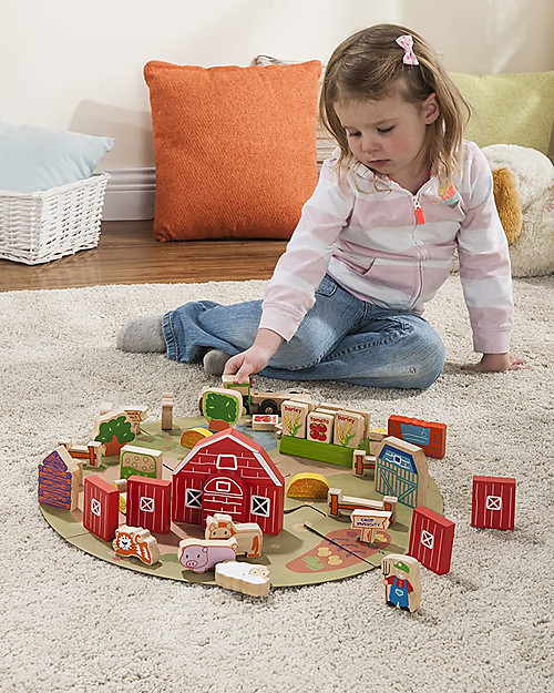 EverEarth Organic Farm Set - FSC Certified Wood! Story Making Games