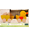 EverEarth Pull along Duck with Egg - Multi-benefits - Certified Wood Pull Toys