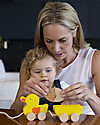EverEarth Pull along Duck with Egg - Multi-benefits - Certified Wood Pull Toys