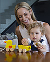 EverEarth Pull along Duck with Egg - Multi-benefits - Certified Wood Pull Toys