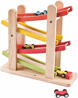 EverEarth Ramp Racer - Motor Skills - High Quality FSC Wood! Wooden Toy Cars, Trains & Trucks