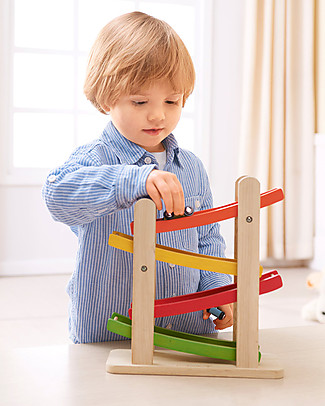 EverEarth Ramp Racer - Motor Skills - High Quality FSC Wood! Wooden Toy Cars, Trains & Trucks