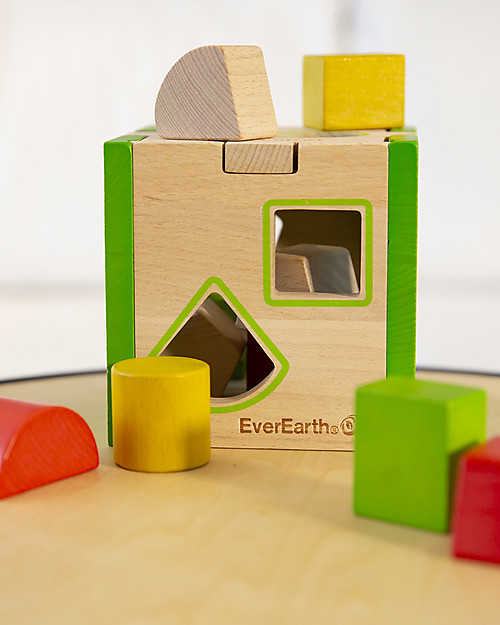 EverEarth Shape Sorter - Hand to Eye Coordination - FSC Certified Wood! Wooden Stacking Toys