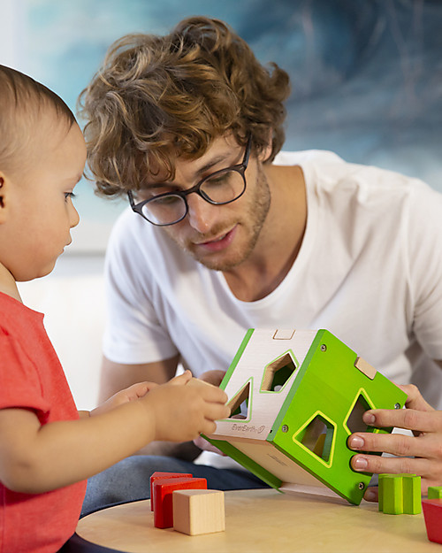 EverEarth Shape Sorter - Hand to Eye Coordination - FSC Certified Wood! Wooden Stacking Toys