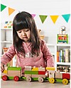 EverEarth Sorting Train Blocks - Motor Skills - High Quality FSC Wood! Wooden Toy Cars, Trains & Trucks