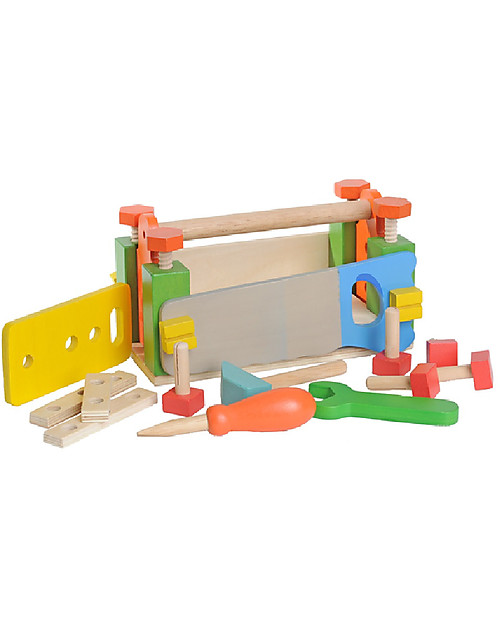 EverEarth Tool Box Workbench - FSC certified wood! Wooden Toy Tools