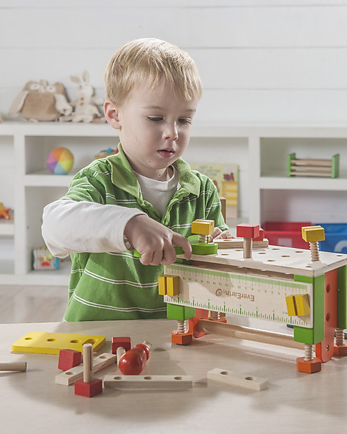 EverEarth Tool Box Workbench - FSC certified wood! Wooden Toy Tools