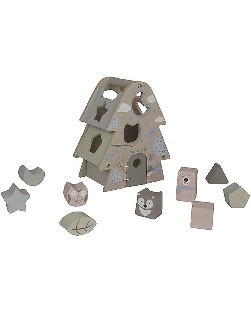 EverEarth Tree Shape Sorter - Pastel - FSC certified wood Wooden Stacking Toys