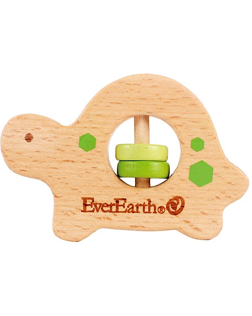 EverEarth Turtle Ring/Teether 2 in 1 - Fine Motor Skills & Hand to Eye Coordination! Newborn Toys_
