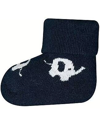 Ewers 3 Pack Socks Baby Elefant - Black/White - Organic Cotton GOTS Socks