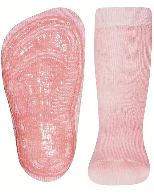 Ewers Anti-Slip Socks SoftStep Uni - Hell Wildrose - Organic Cotton GOTS Antislip Socks