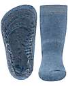 Ewers Anti-Slip Socks SoftStep Uni - Jeans Melange - Organic Cotton GOTS Antislip Socks