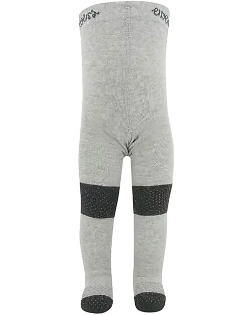 Ewers Anti-Slip Tights Uni - Melange Grey - Organic Cotton GOTS Antislip Socks