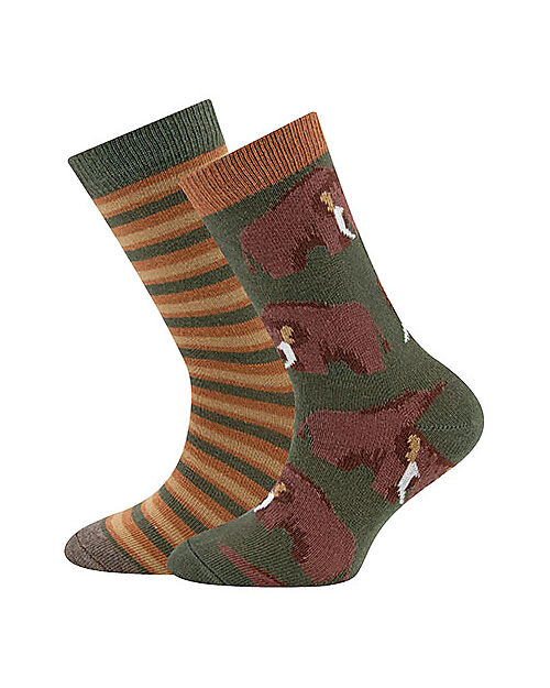 Ewers Set 2 Socks - Mammut -  Green - Organic Cotton GOTS Socks