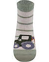 Ewers Set 2 Socks - Tractor -  Beige/Green - Organic Cotton GOTS Socks