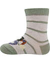Ewers Set 2 Socks - Tractor -  Beige/Green - Organic Cotton GOTS Socks