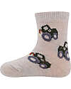 Ewers Set 2 Socks - Tractor -  Beige/Green - Organic Cotton GOTS Socks