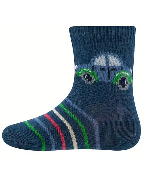Ewers Socks Car - Royal Blue - Organic Cotton GOTS Socks